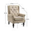 Fauteuil d'appoint robuste à structure en bois avec revêtement confortable pour la détente-133998195