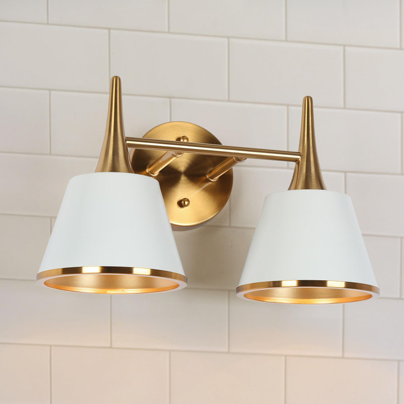 Luminaire de salle de bain moderne à intensité variable Kennesaw, 2 lumières