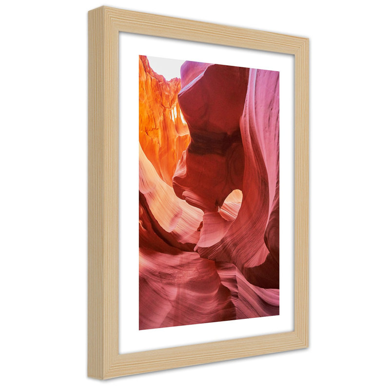 Canyon - Single Picture Frame Print, 90cm H x 60cm W, Tan