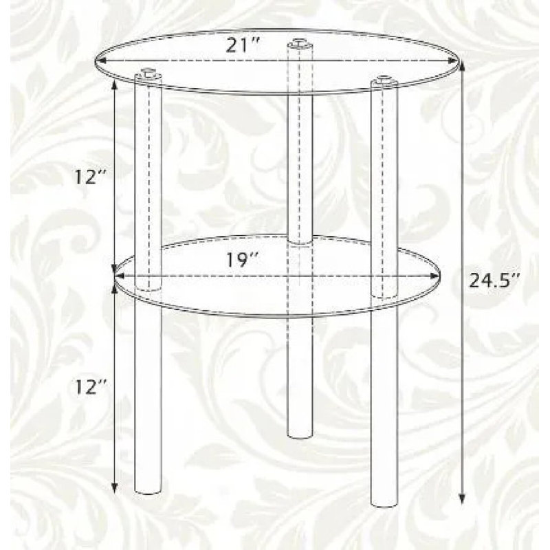 Table de bout ronde à 2 niveaux Modern Modern