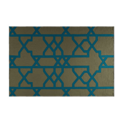 Tapis brun intérieur et extérieur Trellis