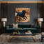 «Dogs Flat Coated Retriever», art mural sur toile brune-1859352940
