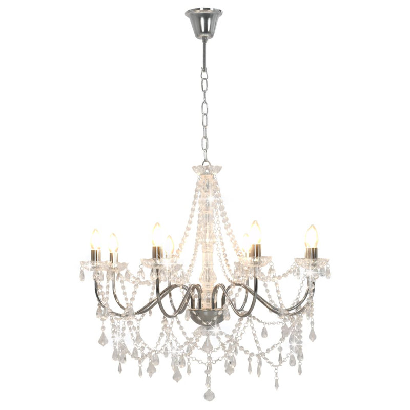 Cheever 8 - Light Candle Style Chandelier, Silver