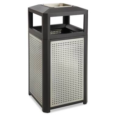 Wausau Tile 30 Gallons Steel Open Trash Can