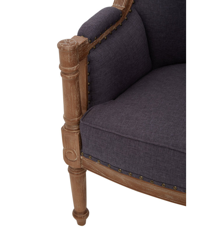 Upholstered Armchair, Graphite Grey