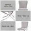 Ensemble de chaises d'appoint en velours gris clair avec support de poids fiable