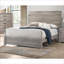 Structure de lit plateforme en bois grand format moderne, stratifié en papier gris pour la chambre principale et la chambre d'amis