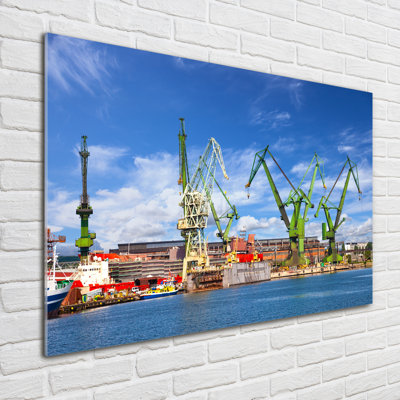 Shipyard In Gdansk - Unframed Art Prints on Glass