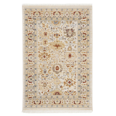 Tapis beige / rouille en polypropylène tissé à plat Ralph Lauren Claire
