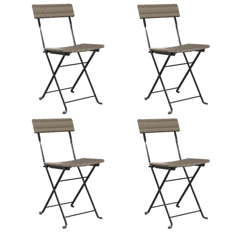 Annecliffe Folding Patio Dining Side Chair, Grey