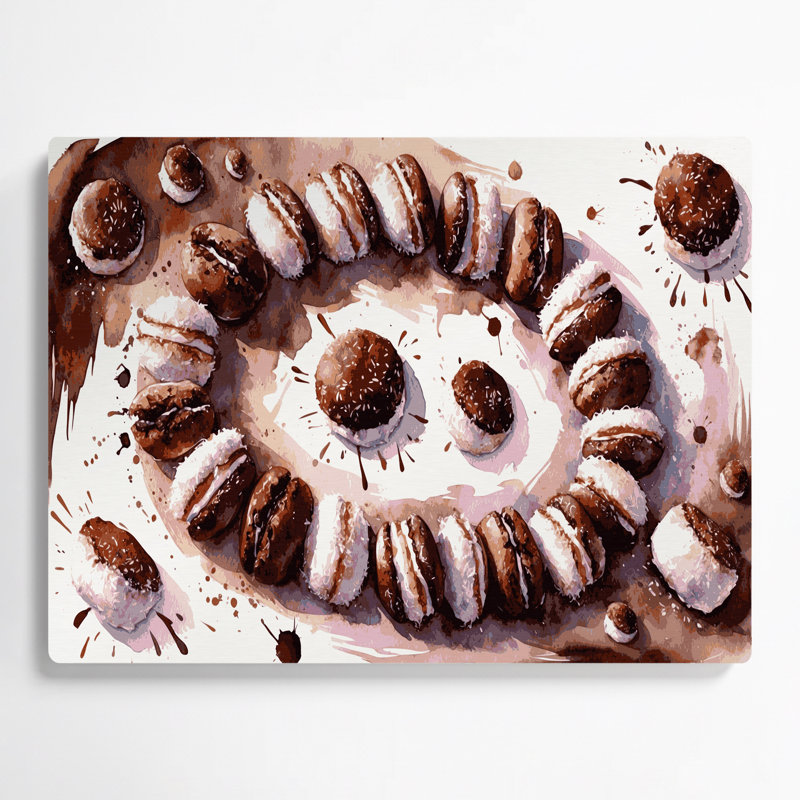 «Desserts Lamingtons», art mural en métal beige, H 11 po x l 14 po