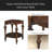 Classic Solid Wood Round Side Table With Lower Shelf
