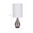 Metal Teardrop Table Lamp, Silver, Modern Table Lamp for Room and Office, Brushed Nickel Finish