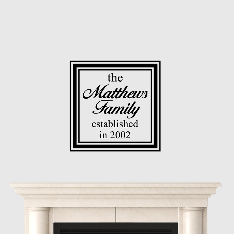 Text & Numbers Wall Decal, Black, Yes