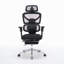 Fauteuil de bureau ergonomique avec support lombaire à massage, appui-tête 4D et accoudoirs 5D, dossier réglable haut et profondeur d'assise