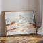 Art mural sur toile encadrée - Paysage de montagne recouvert de neige avec des accents terreux chaleureux - 16 po x 24 po, 24 po x 36 po-472762183-472762200