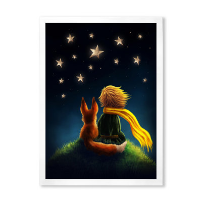 Petit garçon avec renard, Le Petit Prince, impression sur toile