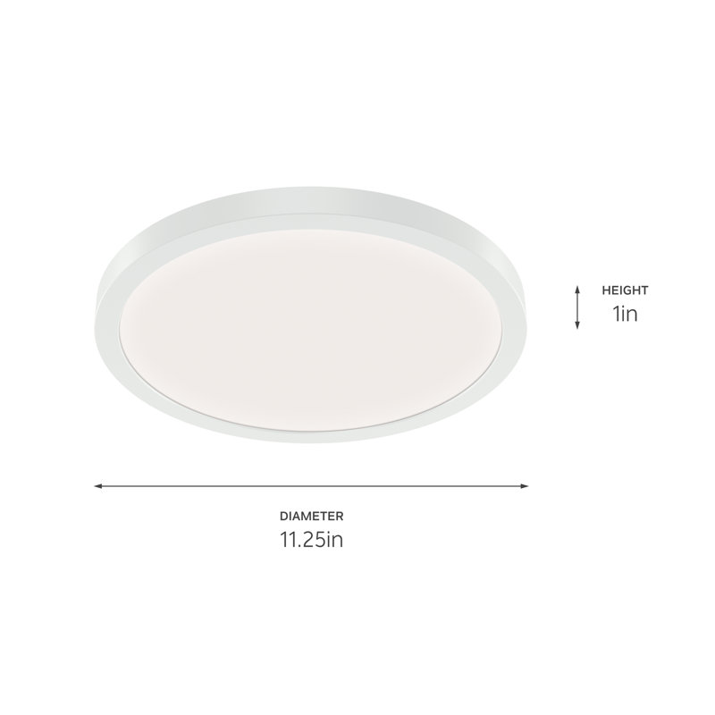 Spot à DEL intégré blanc, H 0,77 po x l 11,03 po x P 11,03 po