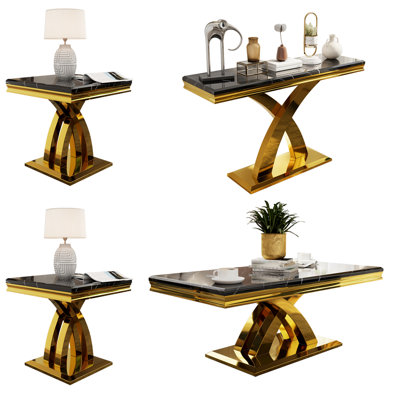 4 Piece Living Room Table Set
