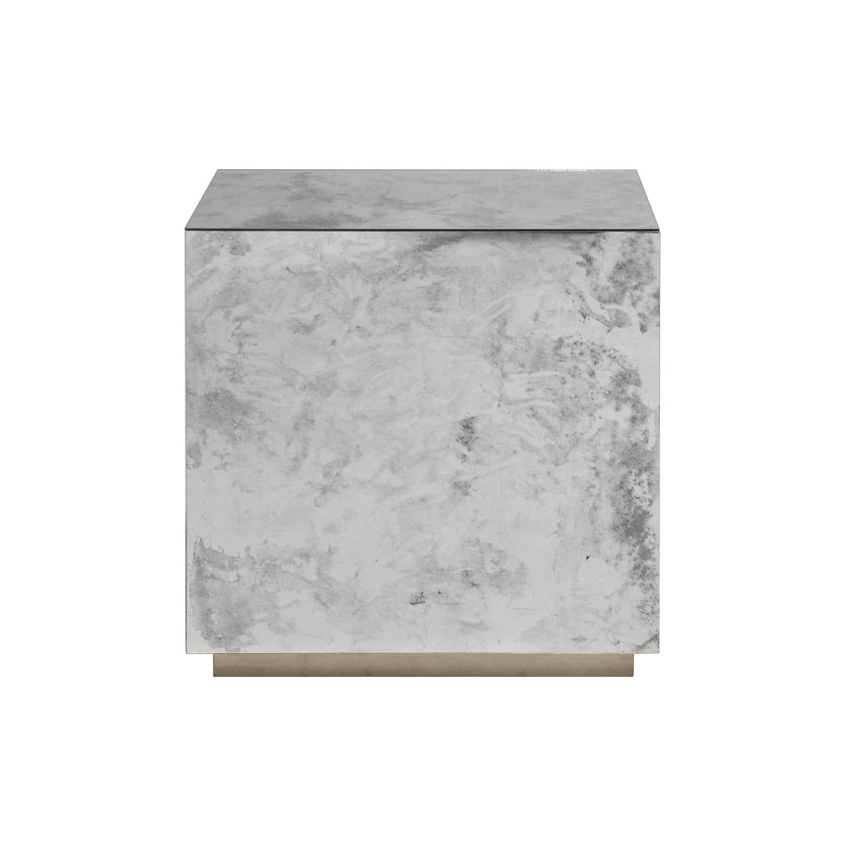 Worlds Away Cubo Mirror End Table