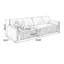 Canapé modulaire 82,68 po-129442260