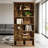 Storage Cabinet,Farmhouse Style Display Shelves,Spacious Bookshelf