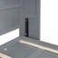 Grand lit escamotable mural avec armoires, gris-1278963703