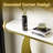 Half-Console Table With Faux Marble Top & Gold Metal Base, Long Narrow Entryway Table For Hallway (120Cm/47In), Sofa Table & Accent Furniture For Foyer, Living Room, Bedroom In White & Gold