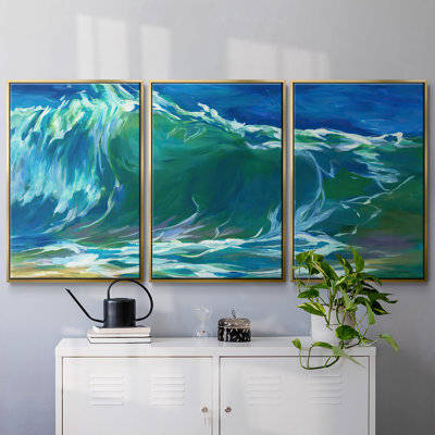 Green Flash encadré sur toile, 3 pièces