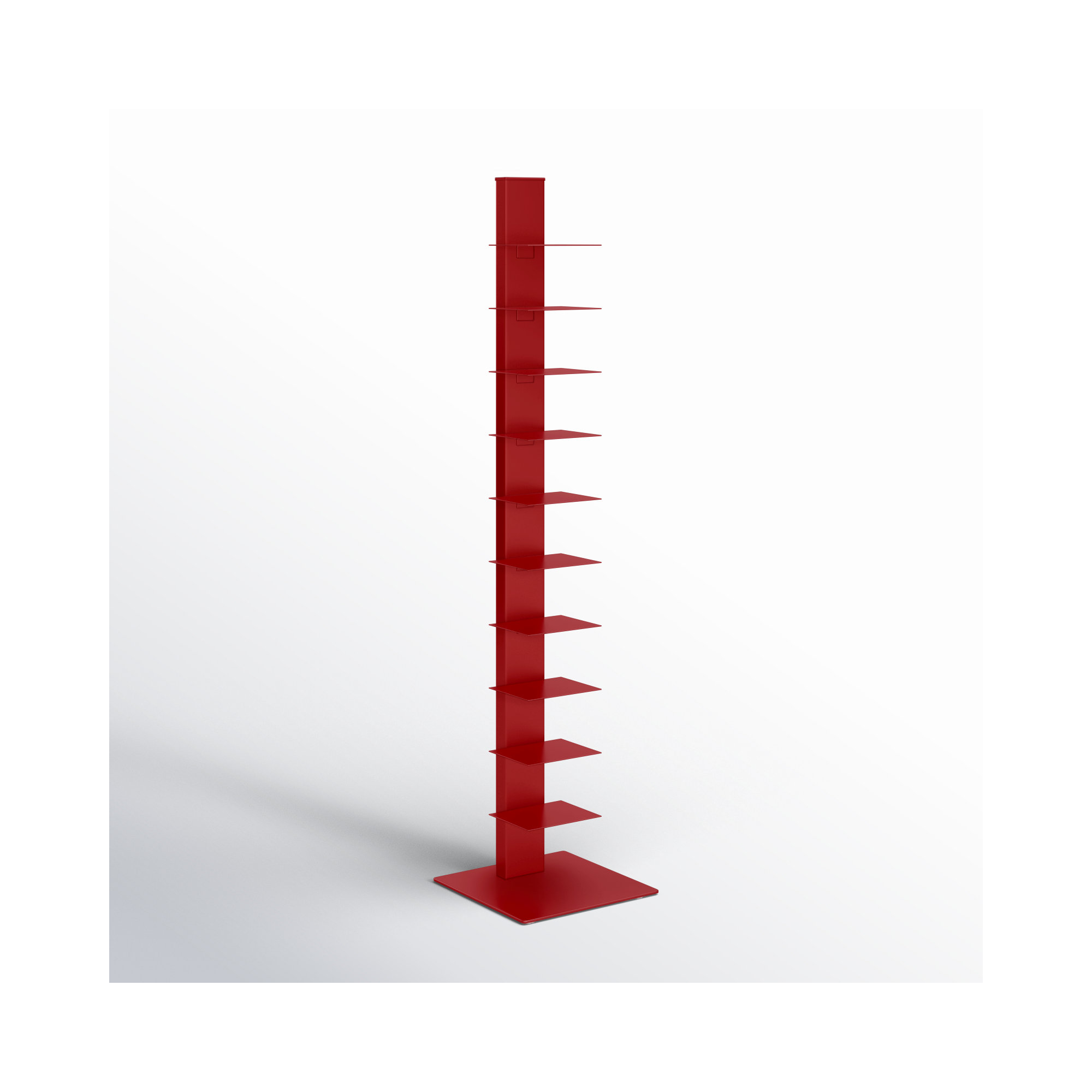 Ajax Narrow Bookcase, Red