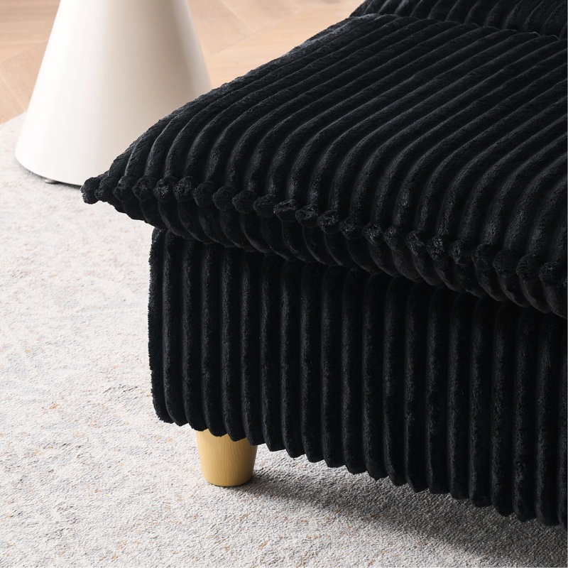 Velours côtelé simple avec coussins - polyvalent pour différents espaces de salon, de chambre à coucher, de bureau et améliore la capacité de 300 lb Vibe