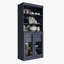 Garde-manger 100% bois massif Kaniesha 32 po avec portes en verre transparent, 2 tiroirs et tablettes réglables-166027401