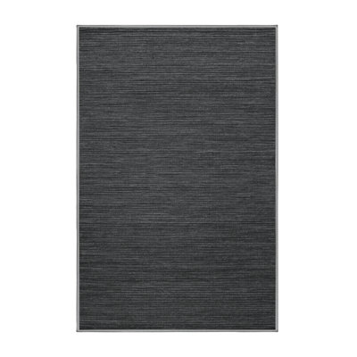 Tapis gris uni lavable à la machine