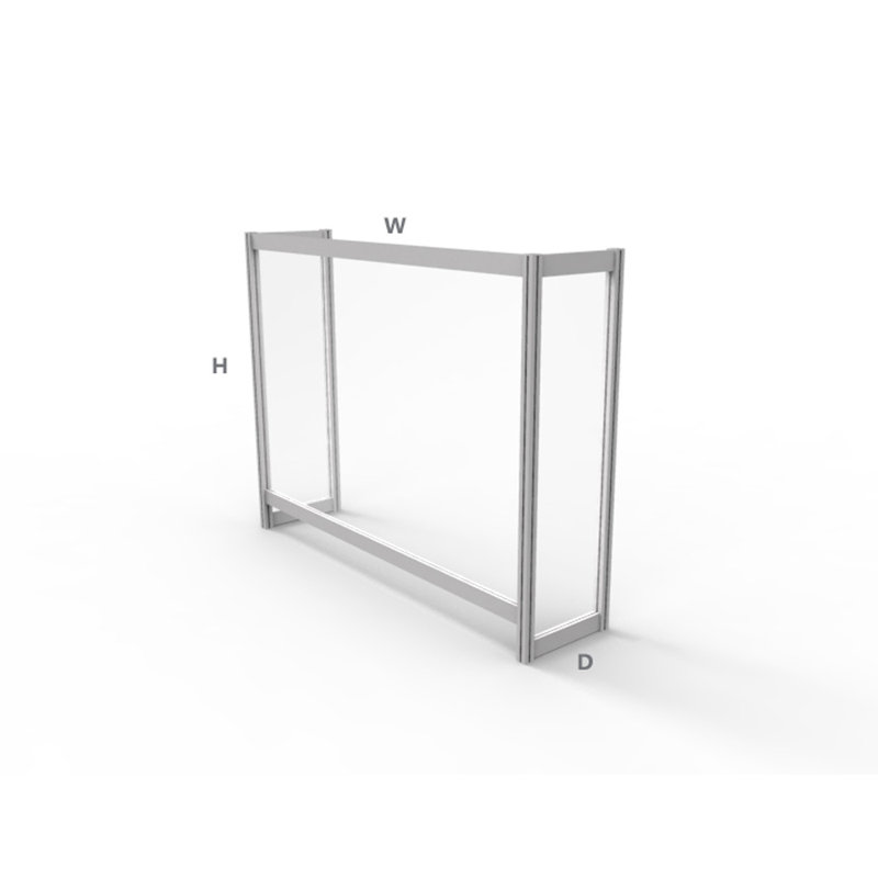 Écran de protection autoportant fermé, H 32 po x l 36 po x P 10 po
