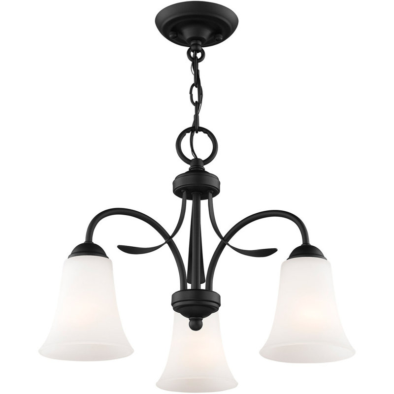 Lustre classique à 3 lumières avec abat-jour