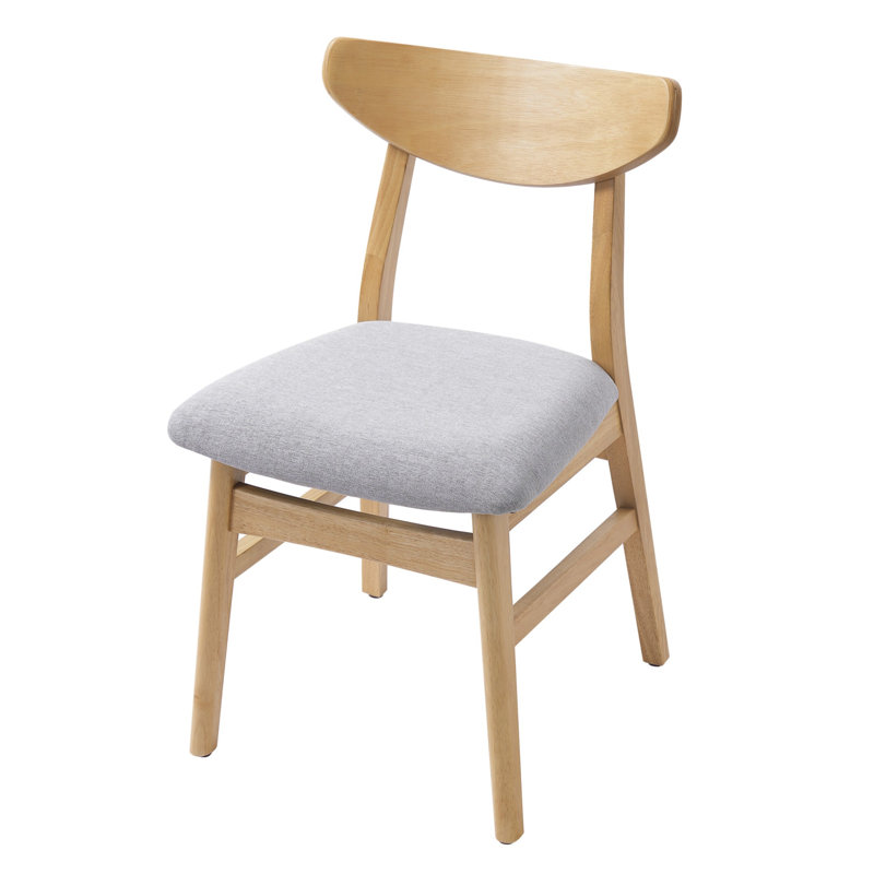Chaises scandinaves modernes - Dossier en bois courbé, pour salon, salle à manger, montage facile, ensemble de 4, Natural, 4