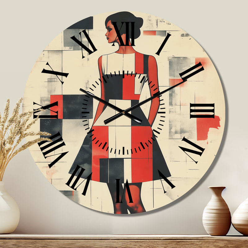 Horloge murale en métal Mod Dress, Médium