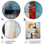 Orange et bleu cubisme Assemblage I - collage abstrait en métal, art mural dans le salon-1397416223