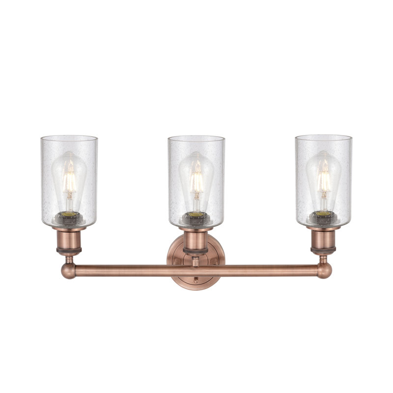 Caldello 3 - Light Dimmable Vanity Light, Antique Copper, Seedy