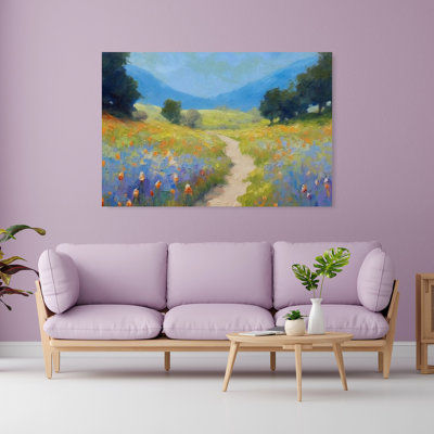 «Walking with Wildflowers», art mural contemporain abstrait