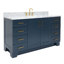 ARIEL TAYLOR 61 IN SINGLE RECTANGLE SINK VANITY