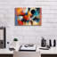  «Circles Abstract 3» par Rey Klimt, art mural sur toile, 18 po x 12 po