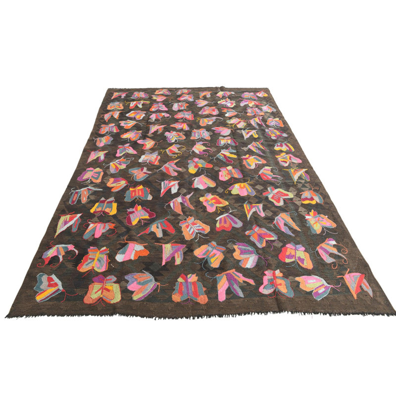 Tapis brun foncé 6x9 Perry