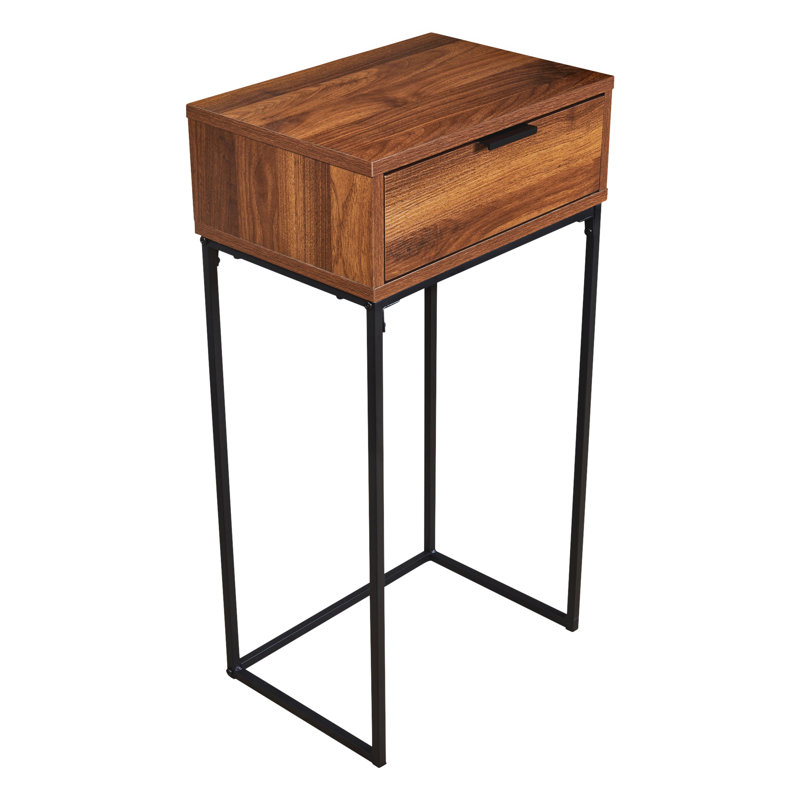 Aliveya 40cm W Metal Bedside Table