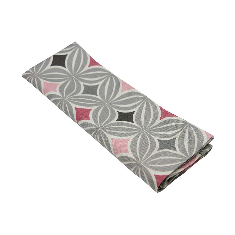 Amethy 100% Cotton Geometric Rectangle Napkin, Blush Pink