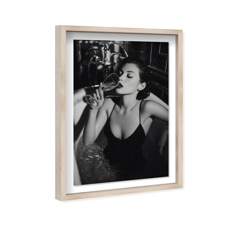 Darkened Glow Print by Oliver Gal, 55.5"H x 37.5"W, Natural Oak Shadowbox