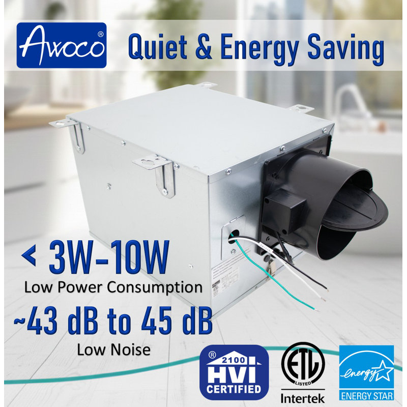 Système de ventilation d'air de 6 po Awoco 3 pouces 100 pi³ / min avec filtre MERV13 Awoco