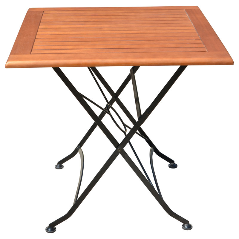 Beetham Square Eucalyptus Folding Outdoor Bistro Table , 80cm cm W 80cm cm D