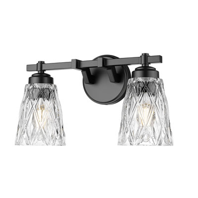 Meuble-lavabo 2 lumières noir mat Andree
