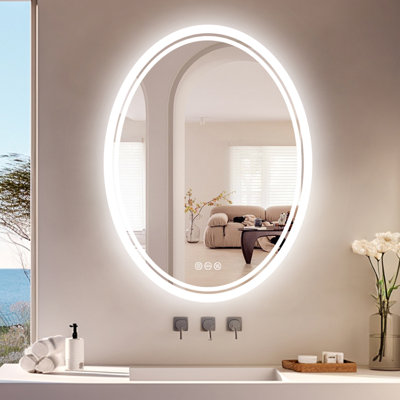 Oval Wall and Dresser Mirror